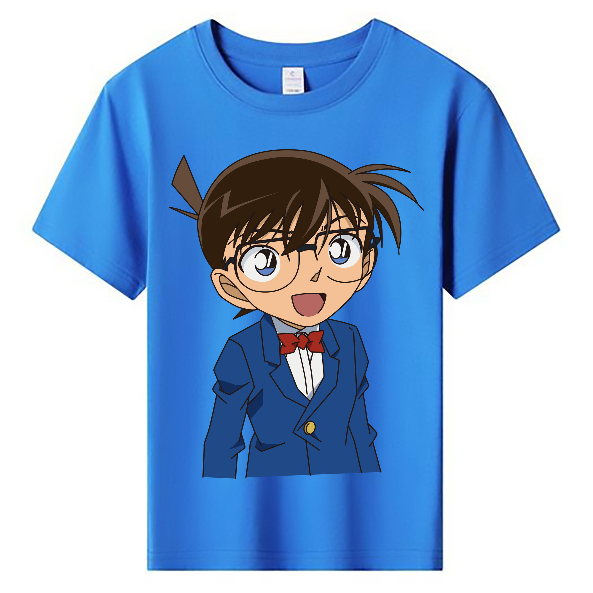（画像用） 名探偵コナン 江戸川 コナン Detective Conan Conan Edogawa 綿100％キッズTシャツ（フロントプリント）